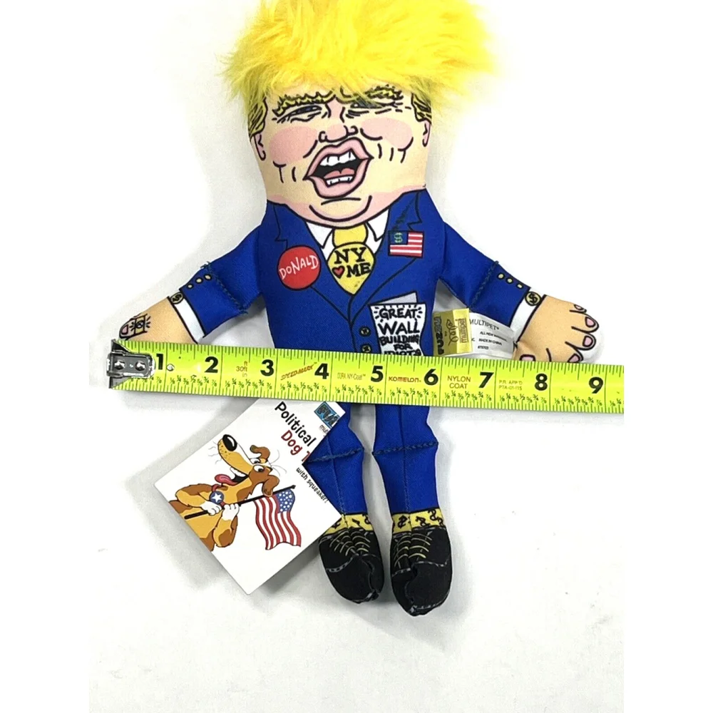 New‎ Trump Putin Political Parody Dog Toy Squeeker Fuzzu Hang Gag Gift